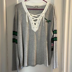 Philadelphia EAGLES - long sleeve lace up thermal